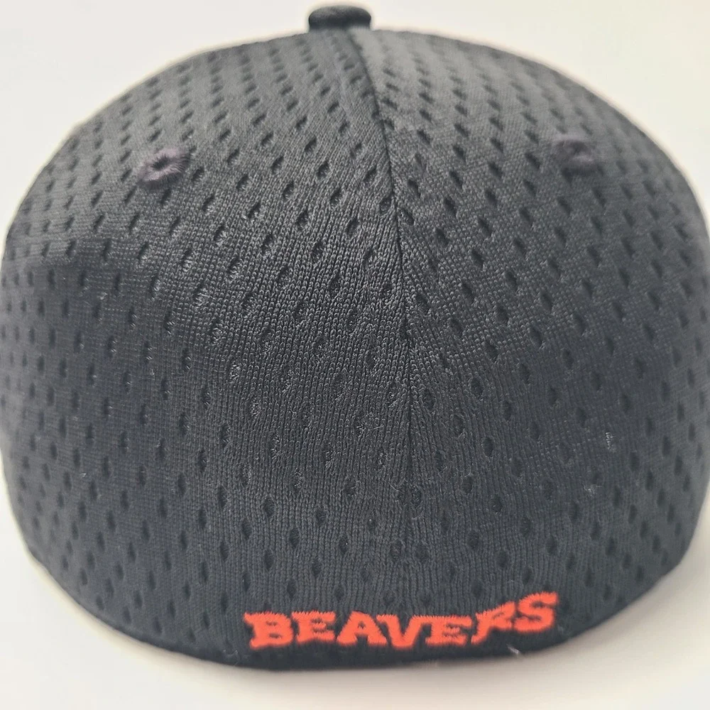 Youth Oregon State Beavers Hat Fitted Mesh Nike White Orange Black NCAA Dri-Fit